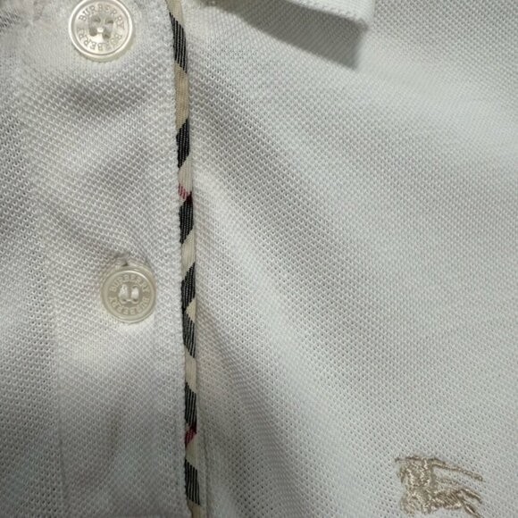 Burberry White Polo Shirt size S